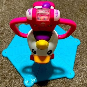 Fisher-Price Toddler Ride-On Learning Toy, Bounce & Spin Unicorn,Musical Bouncer